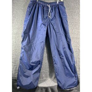 Vintage Nike Windbreaker Pants Mens 2XL Navy Blue Lined Drawstring Relaxed‎ Fit